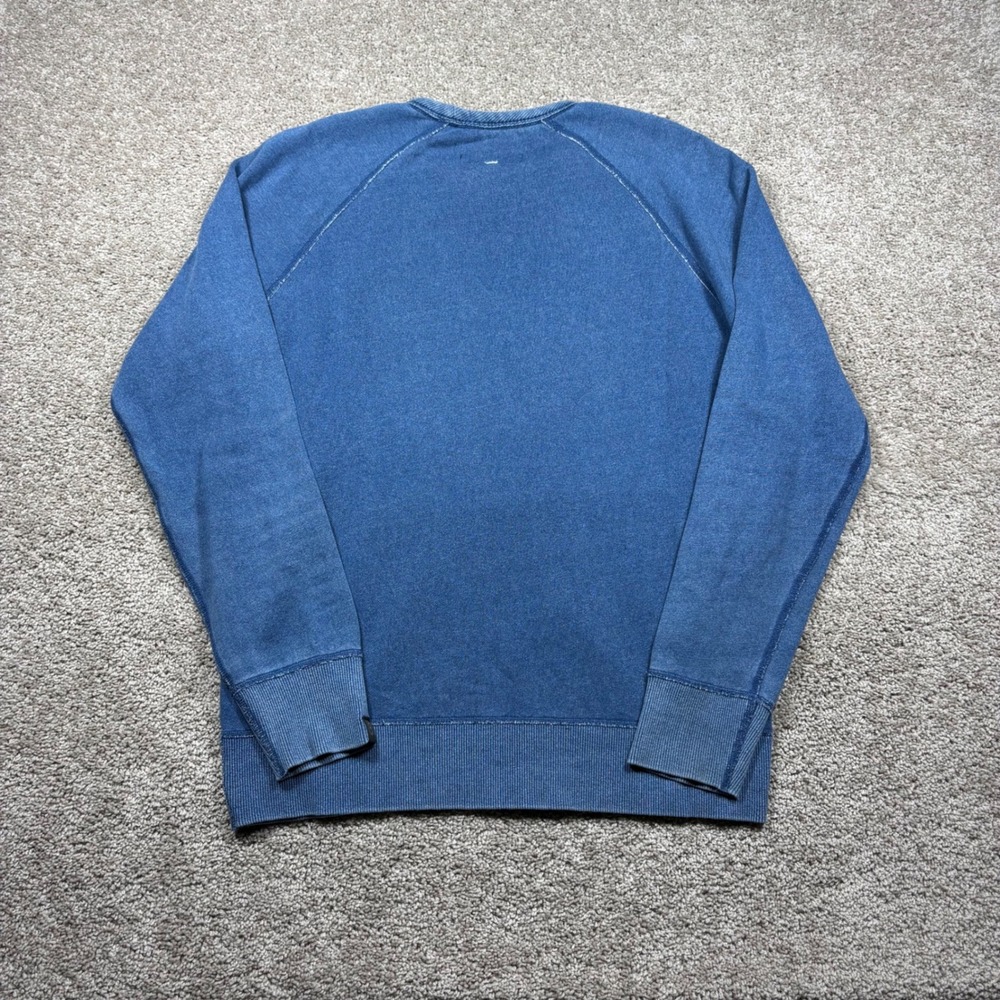 Rag & Bone Mens Blue Cotton Raglan Crew Neck Sweatshirt Denim Size M - Picture 2 of 8